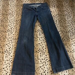 7 For All Mankind Blue Flare & Wide Leg Jeans
